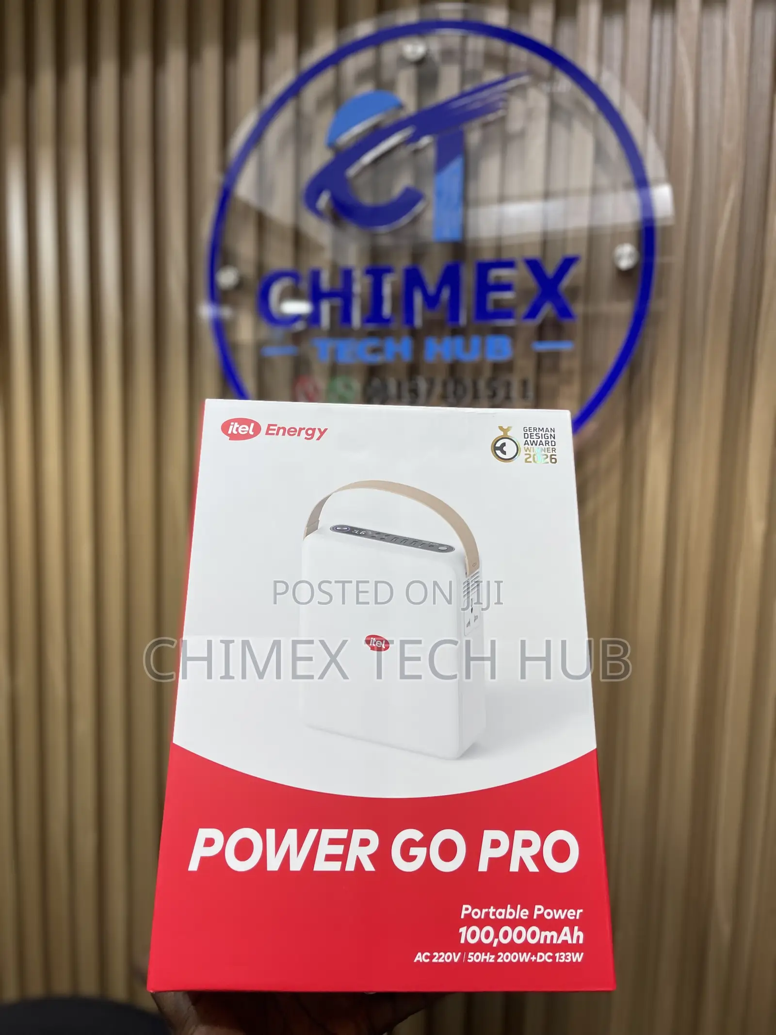 Itel Power Go Pro Portable Power 100,000mah AC 220v | 50hz Dc 133w
