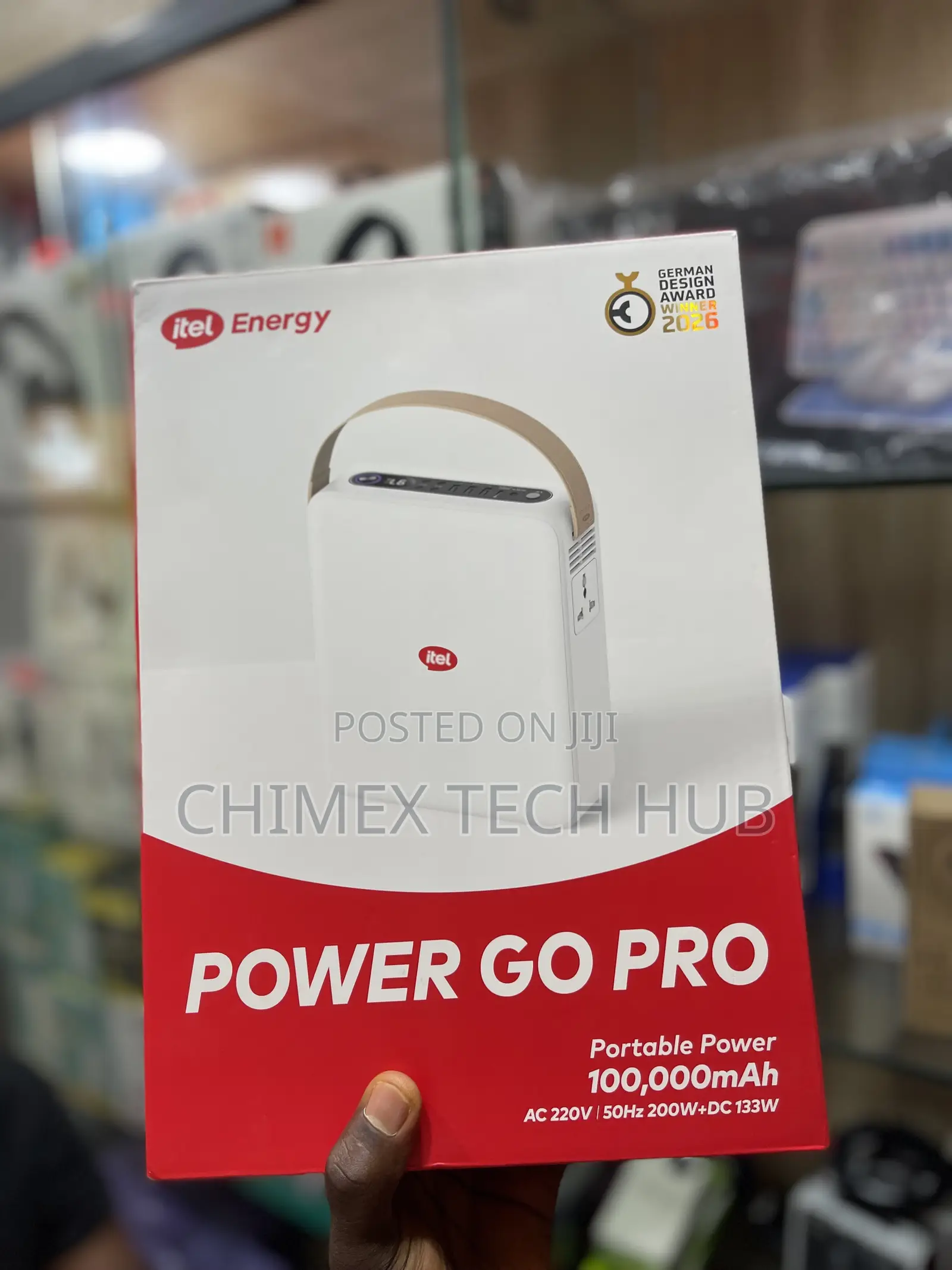 Itel Power Go Pro Portable Power 100,000mah AC 220v | 50hz Dc 133w