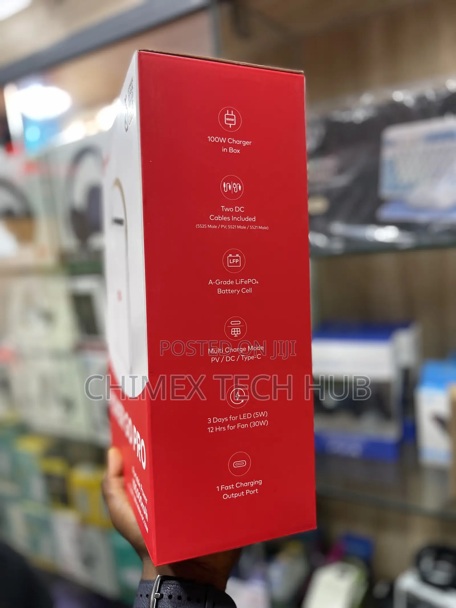Itel Power Go Pro Portable Power 100,000mah AC 220v | 50hz Dc 133w