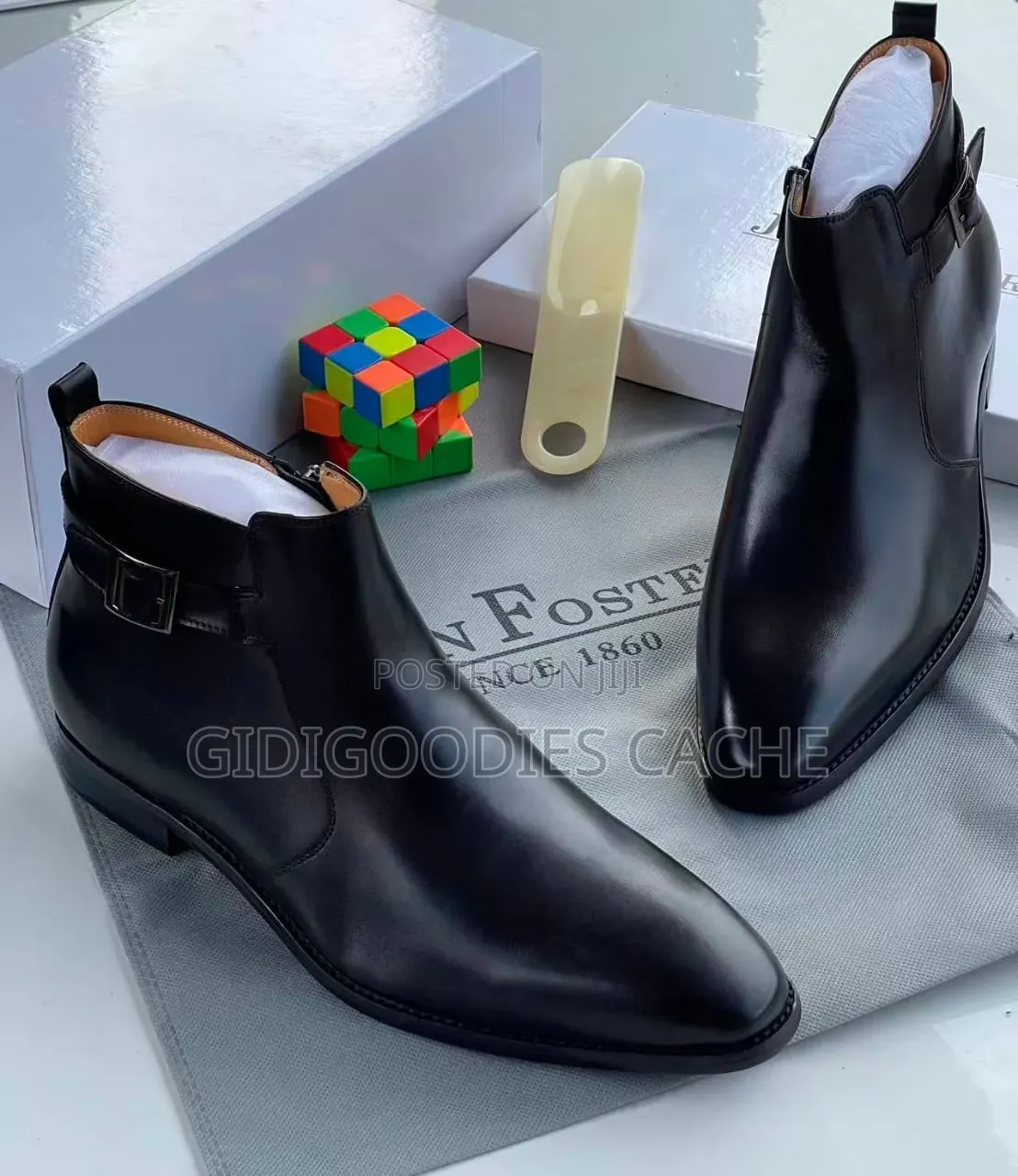John Foster Men's Chelsea Boots Brown/Black in Size 40-46