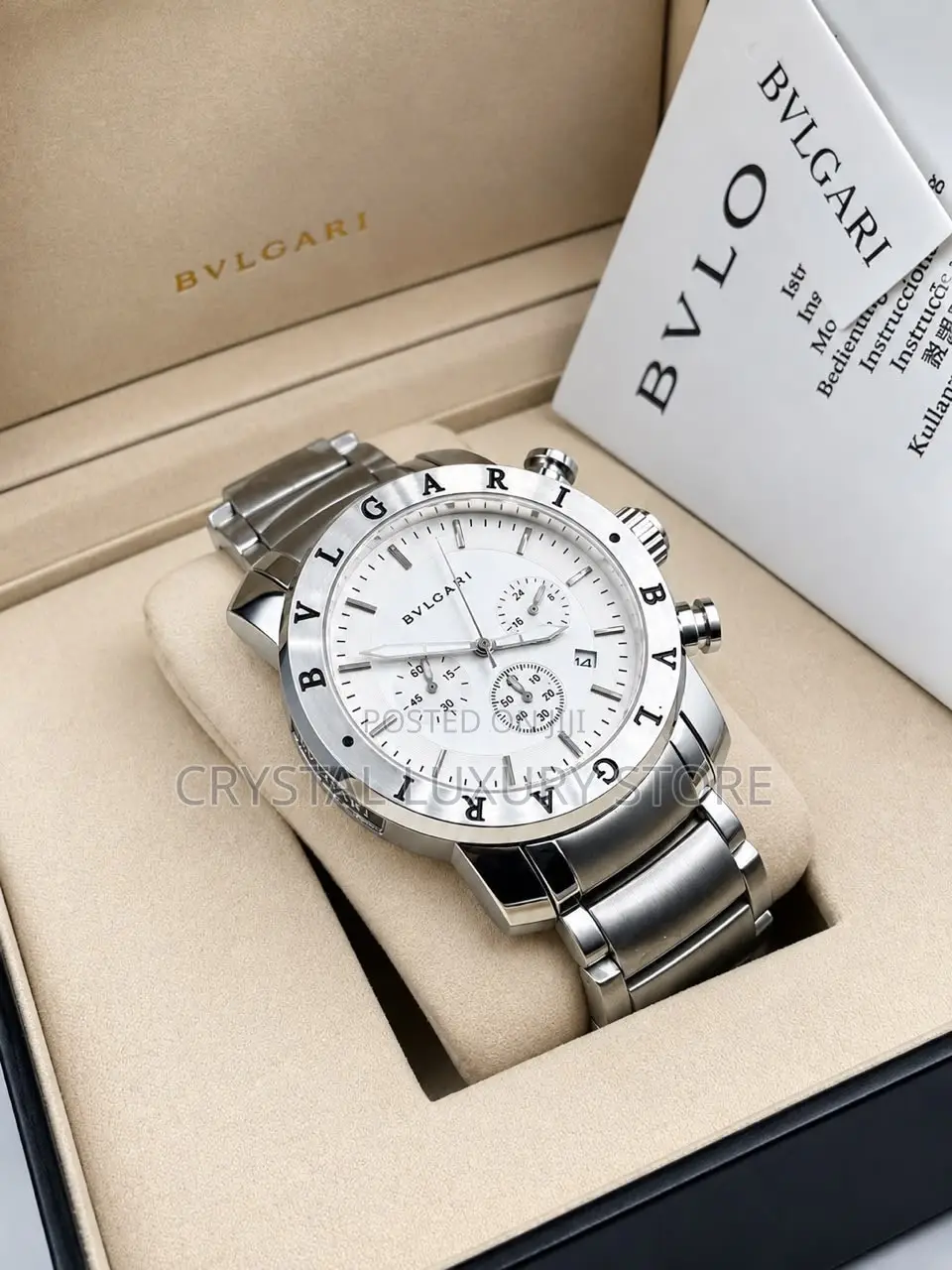 Bvlgari Quality Men Chain Strap Wristwatch