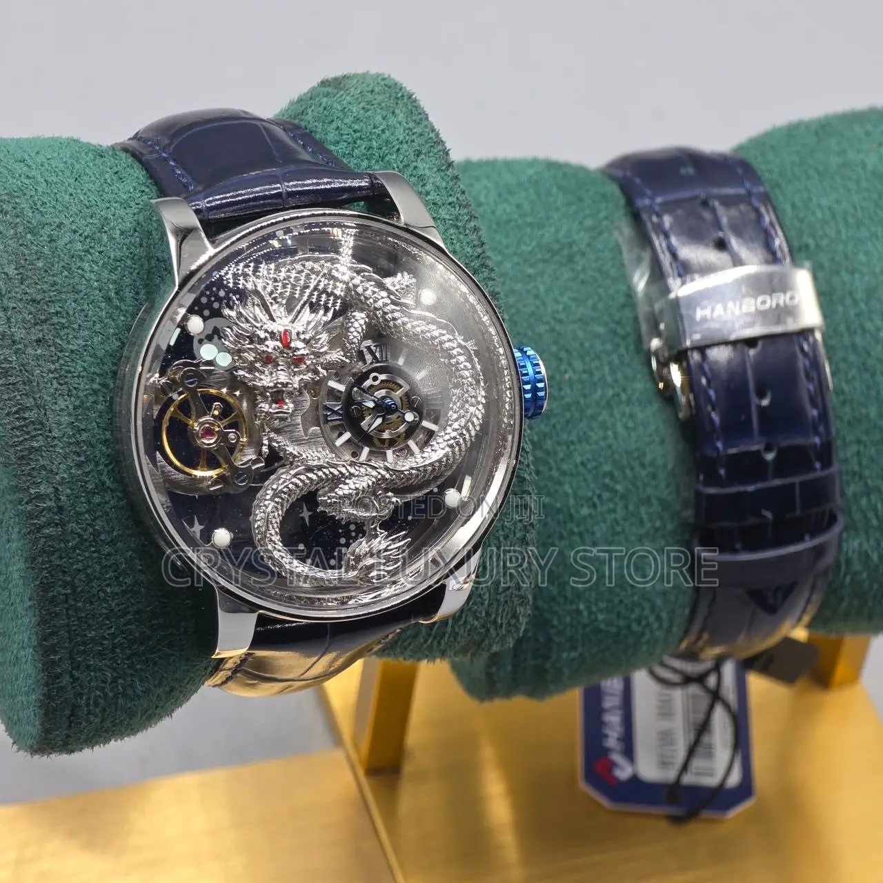 Hanboro Authentic Quality Luxury Men Automatic Engine Wristwatch
