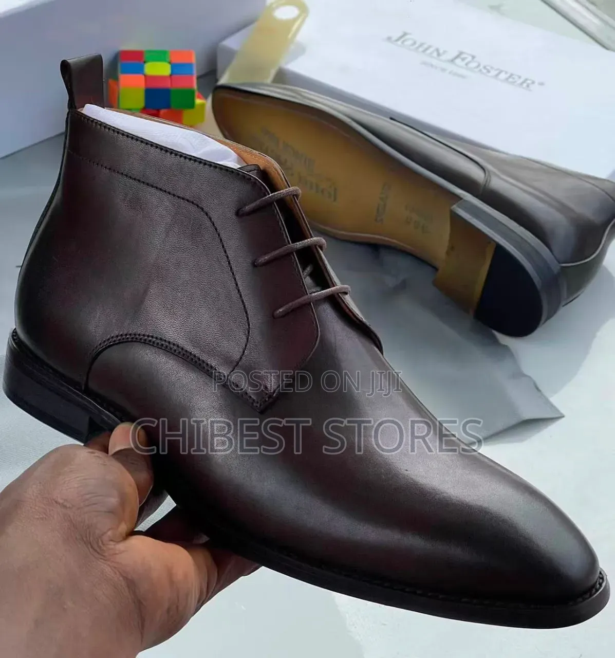 Elegant Lace Up John Foster Men Ankle Shoes