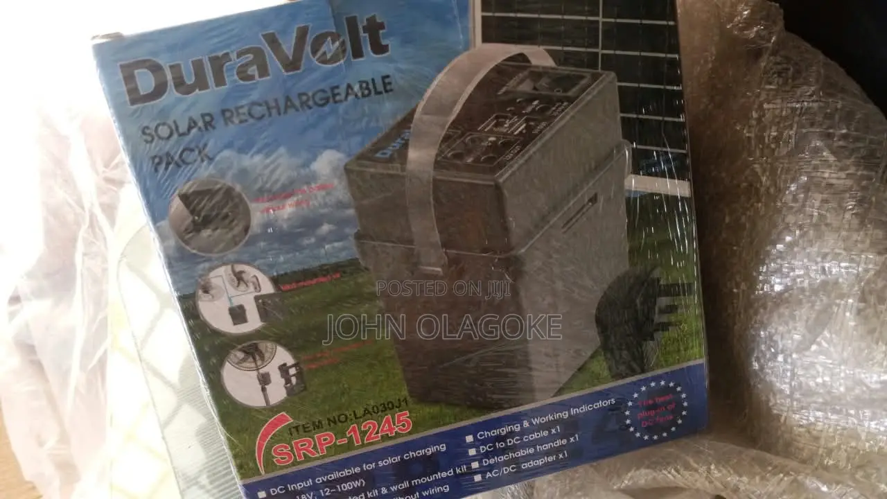Duravolt Solar Power Station 
DC/AC Charging DC Output Only