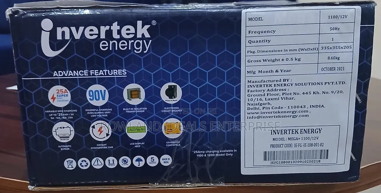 Invertek Energy Mega+ 1.1kva/12v
