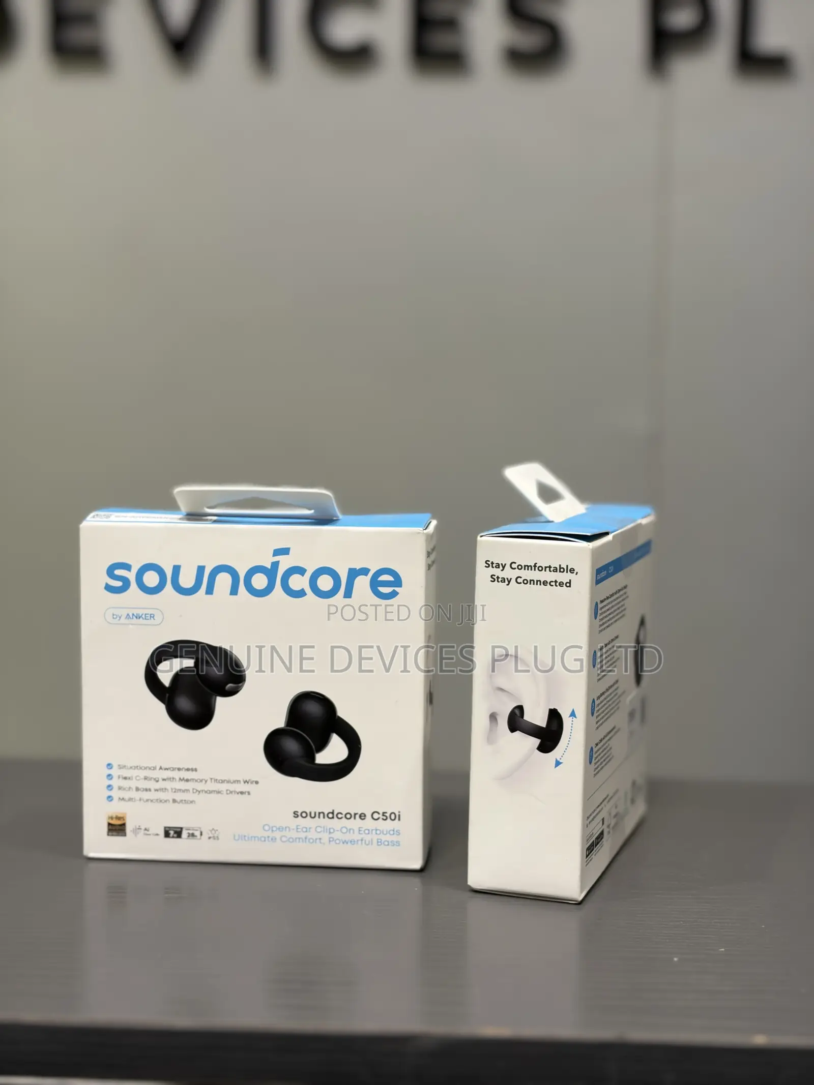Soundcore C50i by Anker Open Ear Earbuds, Clip on Headphones