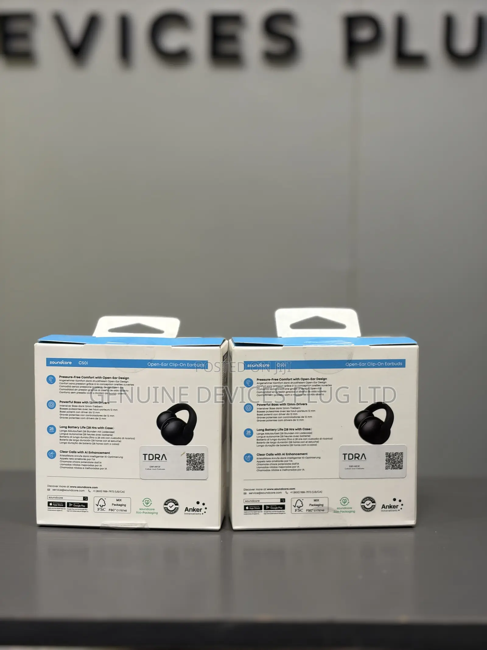 Soundcore C50i by Anker Open Ear Earbuds, Clip on Headphones