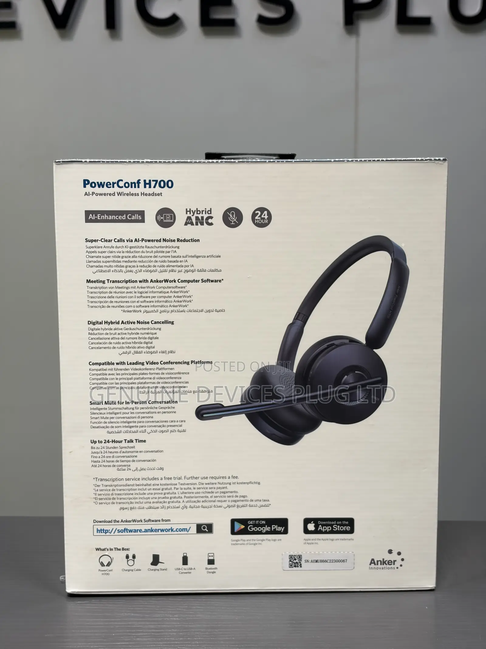 Anker PowerConf H700, Bluetooth Headset With Microphone, ANC