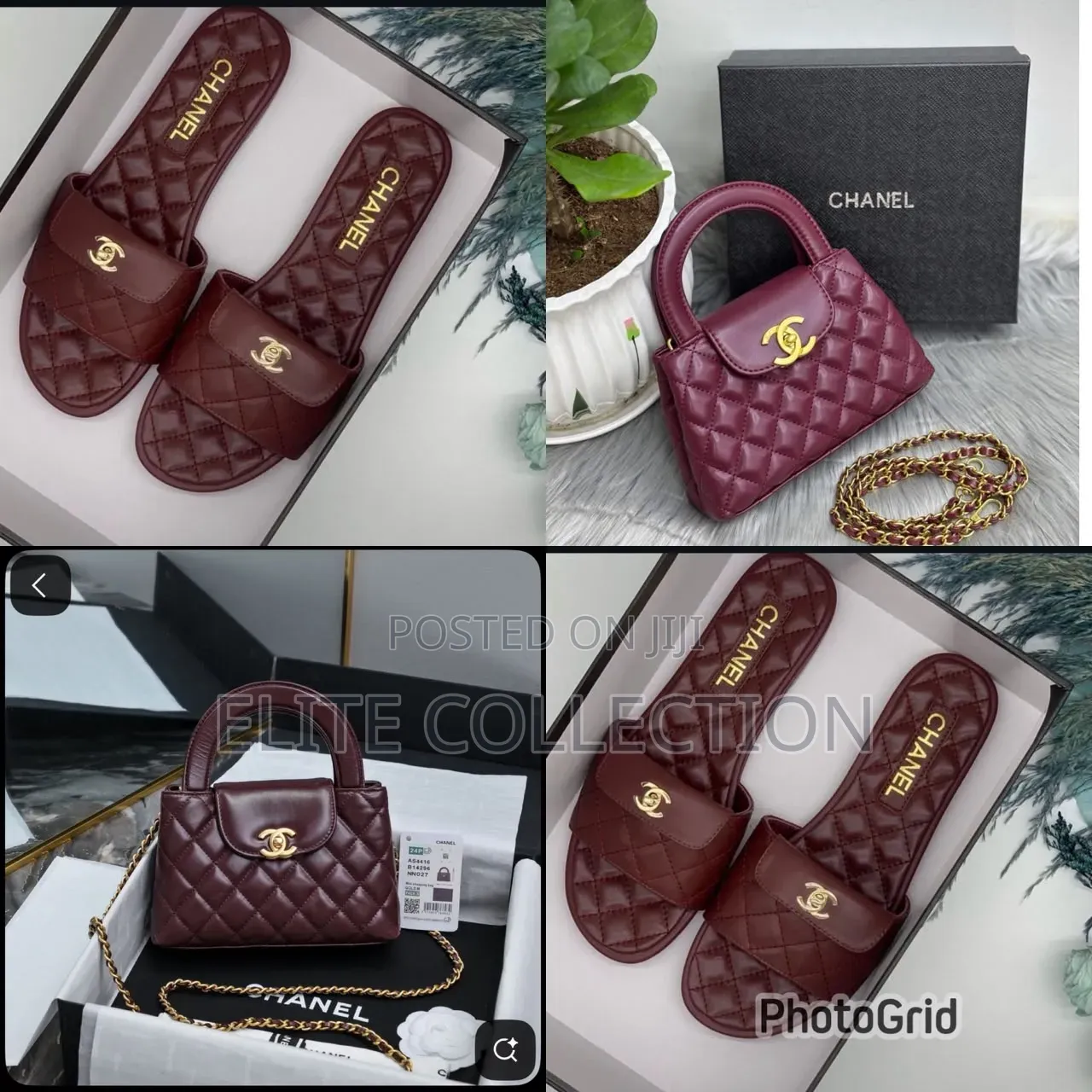 Original Channel Mini Kelly Bag & Slide Pink, Yellow,Wine,Black, White