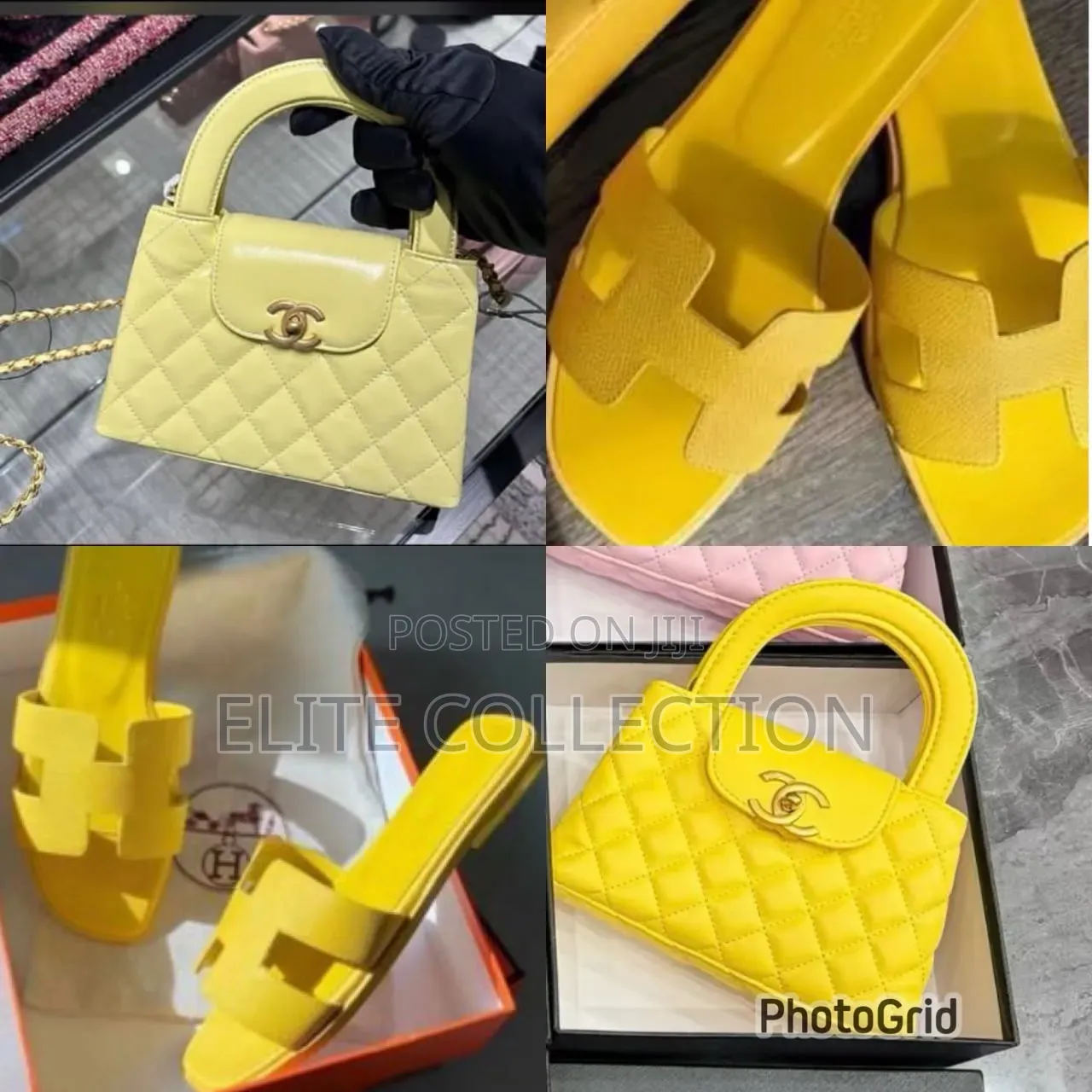 Original Channel Mini Kelly Bag & Slide Pink, Yellow,Wine,Black, White