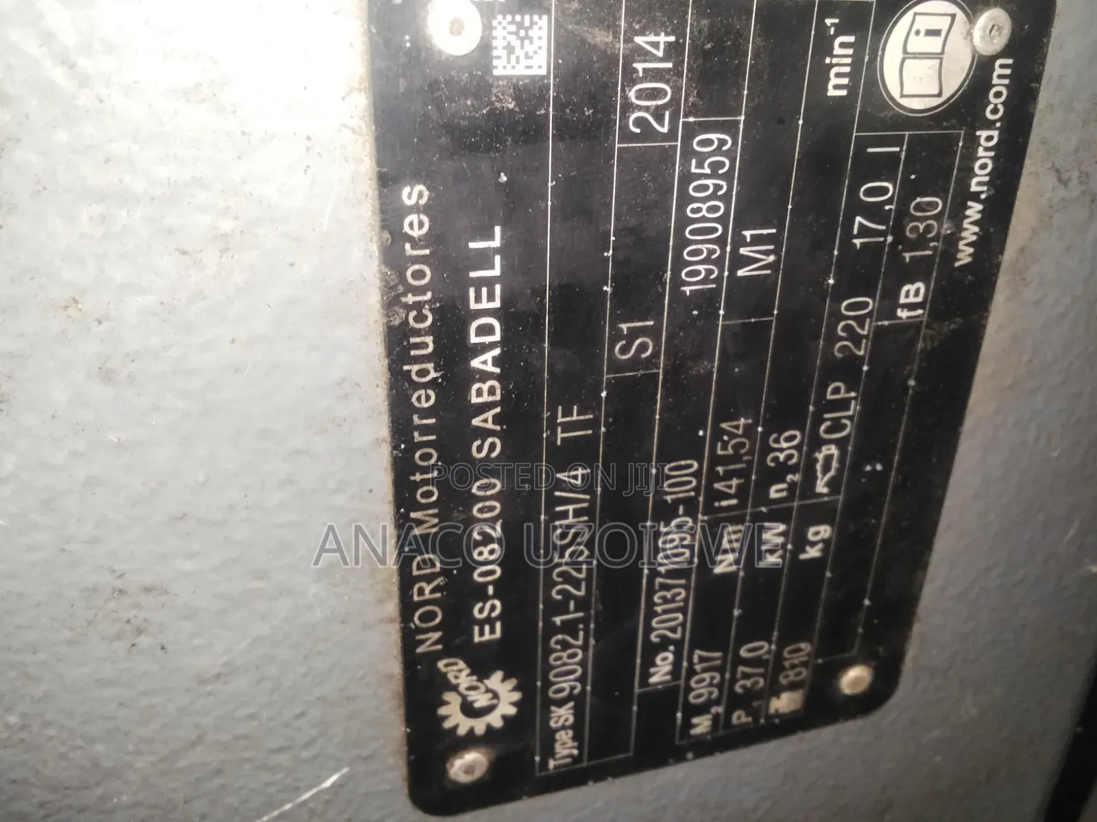 36 kW Gear Nord Motor Tested Ok