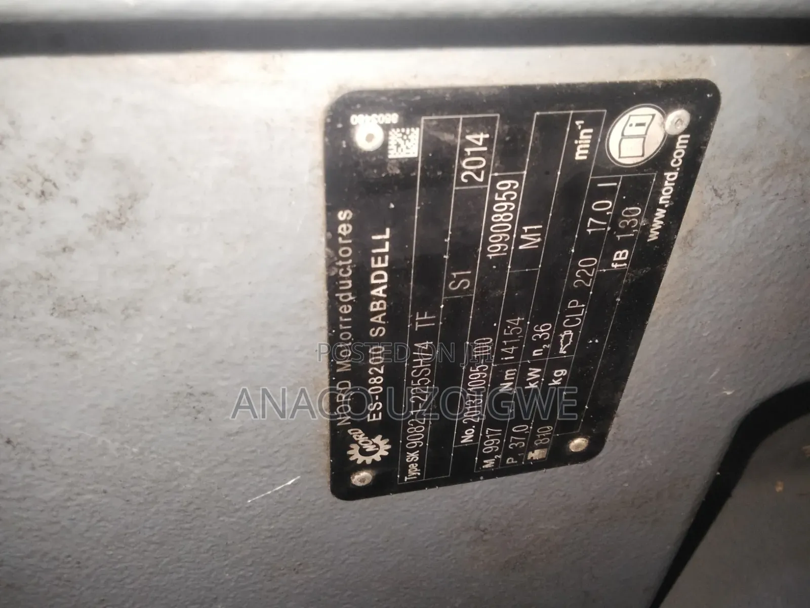 36 kW Gear Nord Motor Tested Ok