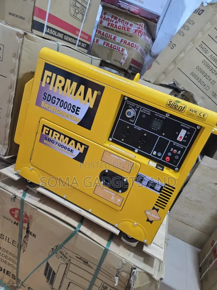 6.5kva Firman Diesel Soundproof Generator 1years Wty 100%copper Coil