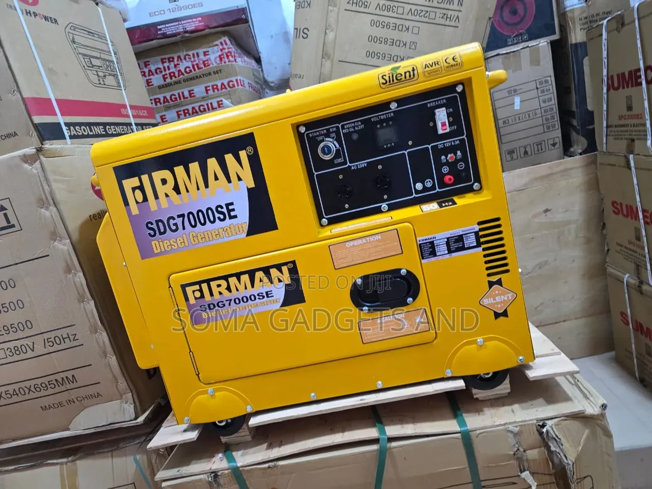 6.5kva Firman Diesel Soundproof Generator 1years Wty 100%copper Coil