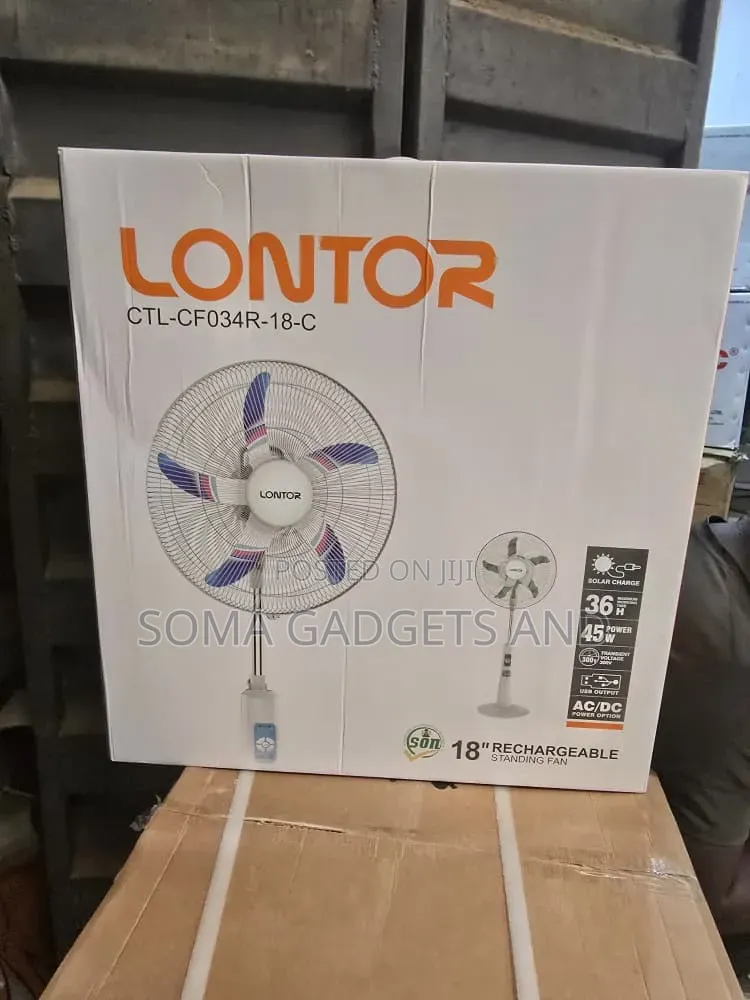 18inch Lontor Rechargeable Standing Fan