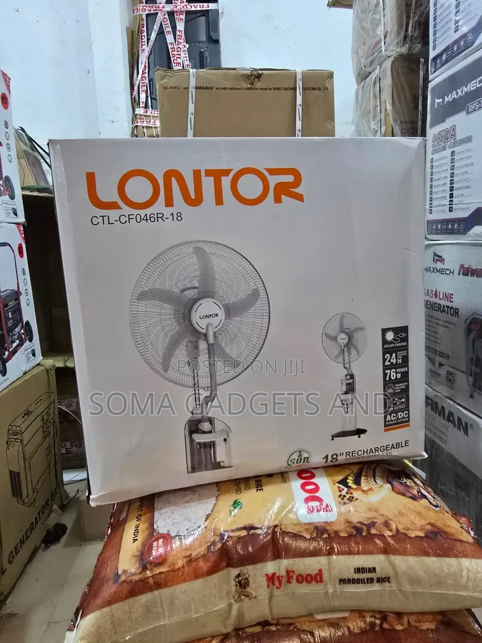 This Is Lontor Rechargeable Water Mist Fan 18inch