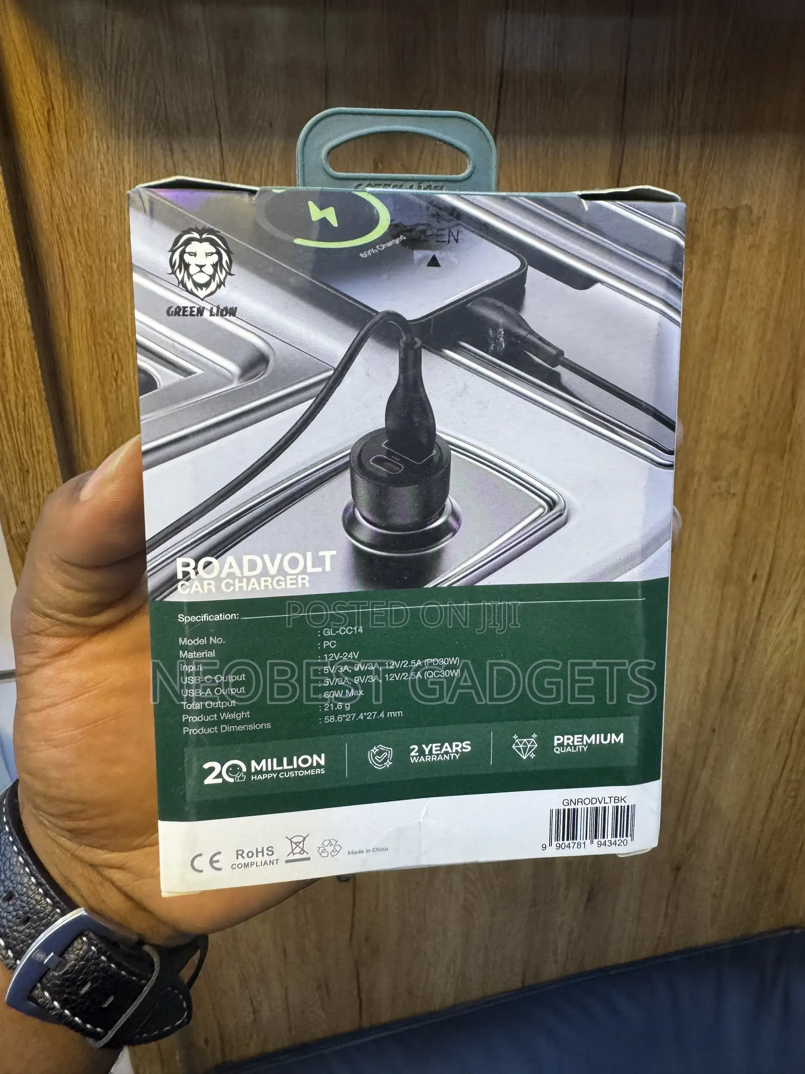 Green Lion Roadvolt Car Charger