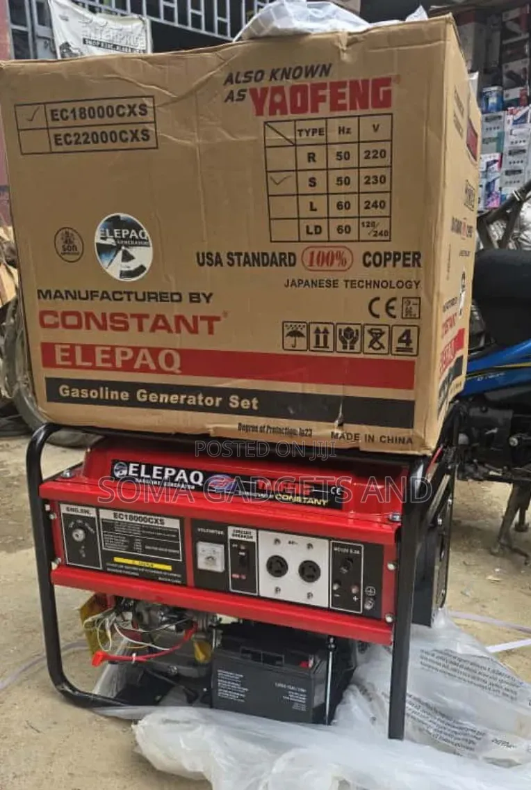 Elepaq Constant Petrol Generator Model Ec18000cxs(7.5kva)100%copper