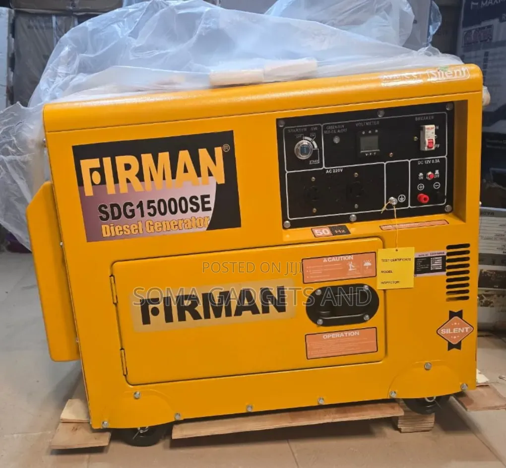 ☆¤12.5KVA Firman Diesel Soundproof Gen 1years Wty