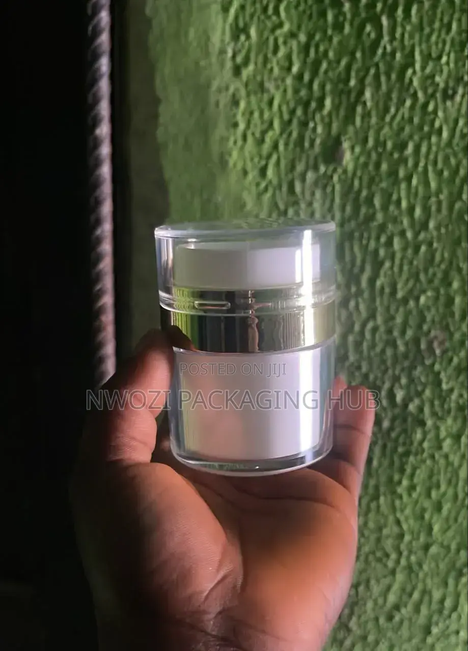 50 Airless Jar Golden and Silver Line