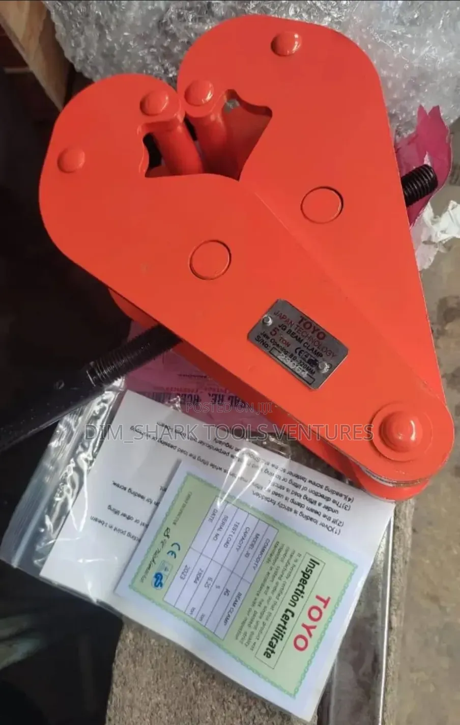 5ton Beam Clamp(Toyo)Brand New