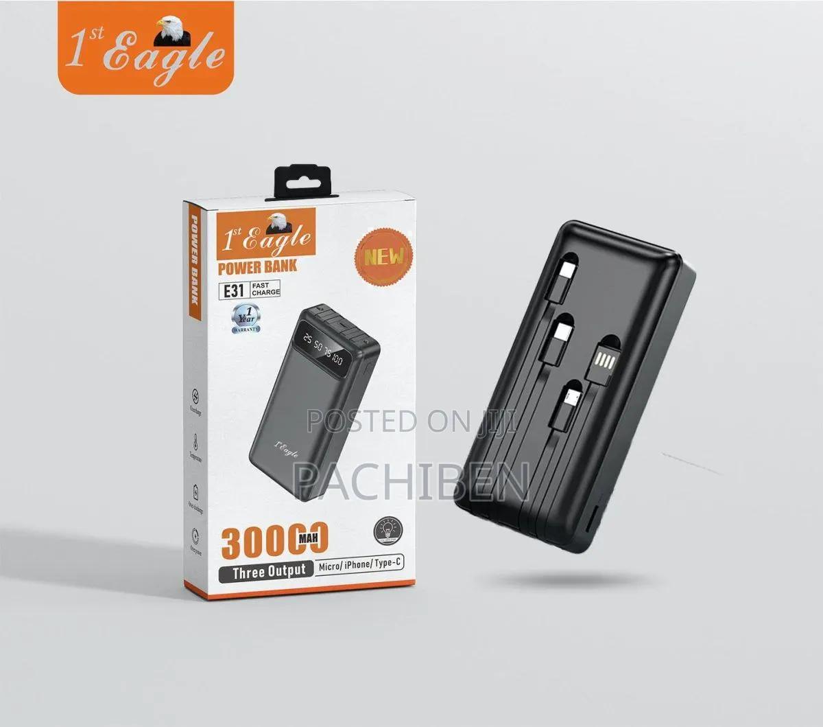 1st Eagle 30,000 Mah Powerbank With 4 in 1 Cable
Price