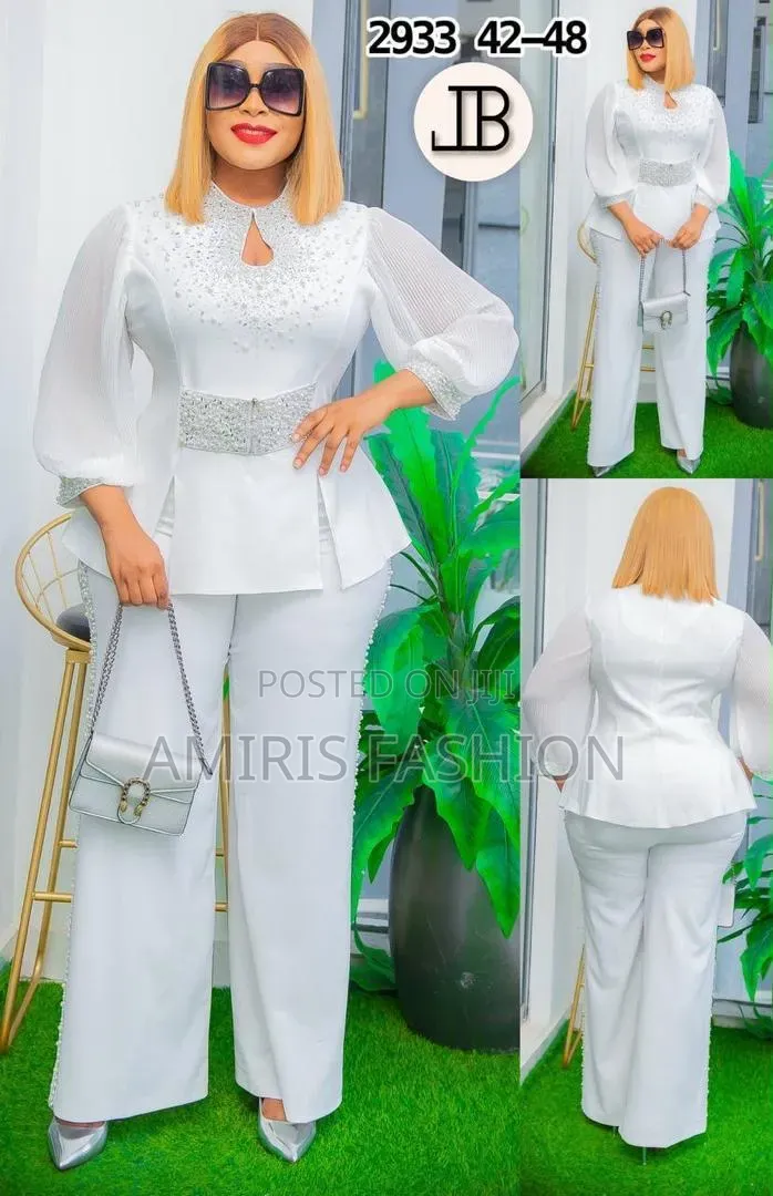 Turkey Stoned Beautiful Chiffon Two-Piece Trousers