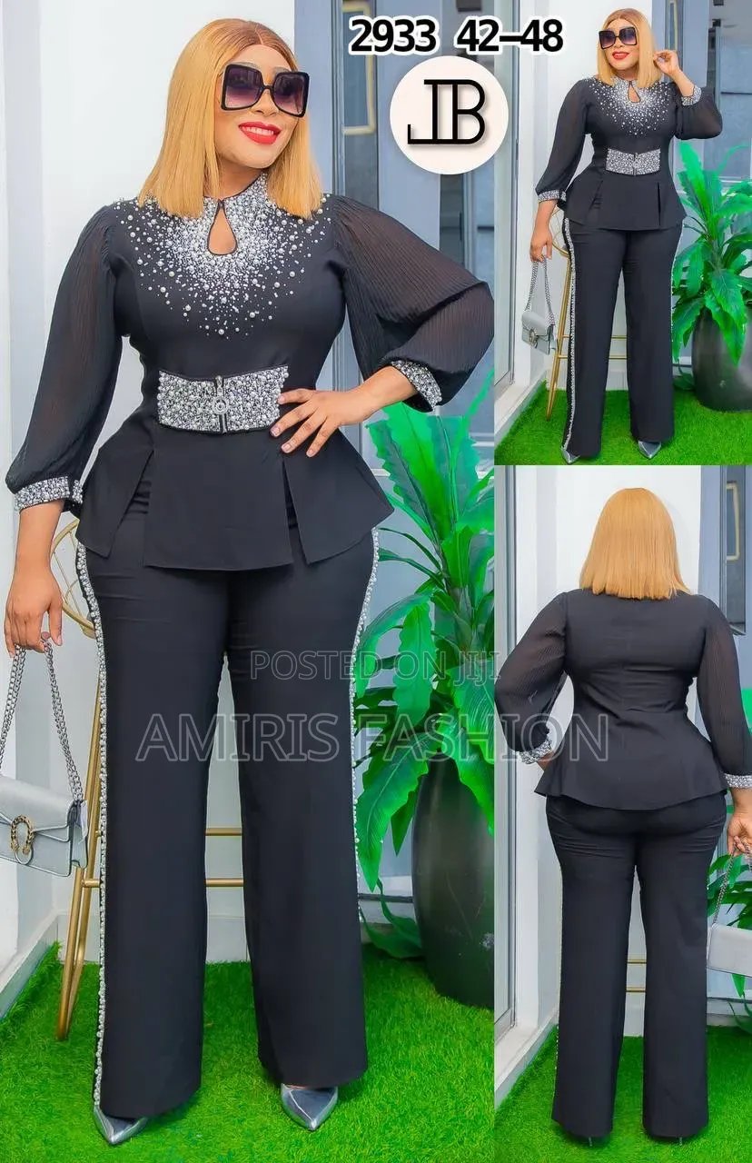 Turkey Stoned Beautiful Chiffon Two-Piece Trousers