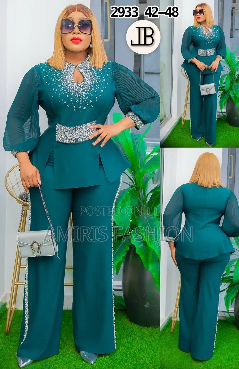 Turkey Stoned Beautiful Chiffon Two-Piece Trousers