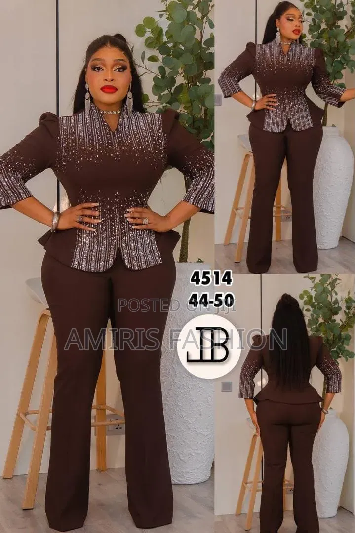 Turkey Stoned Beautiful Chiffon Two-Piece Trousers
