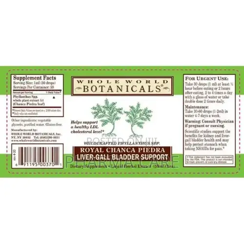 Chanca Piedra Liver-Gall Bladder Support - 30 Ml Stone Breaker