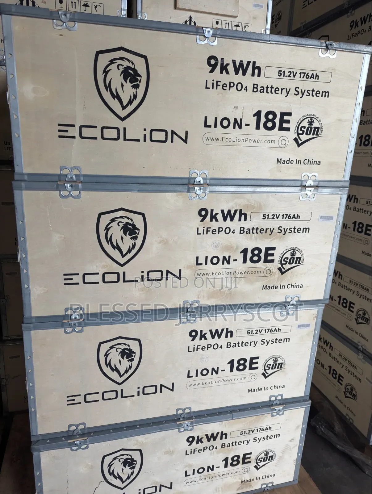 Ecolion 9kwh 48v Lithium Ion Solar Inverter Batteries in Stock.