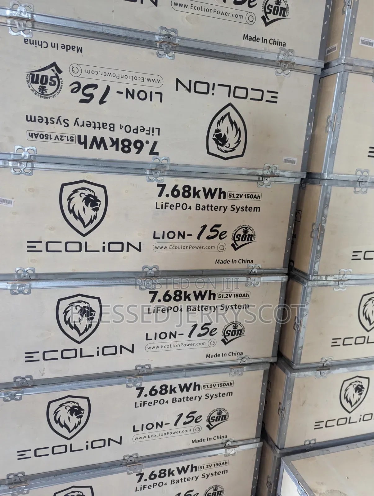 Ecolion 7.68kwh 48v Lithium Ion Solar Inverter Batteries in Stock.