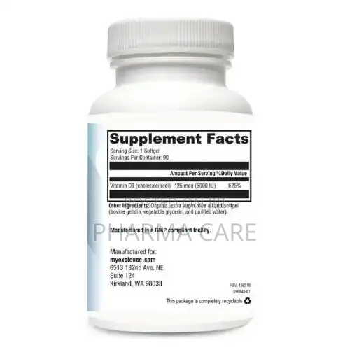 Vitamin D3 5,000 Iu 90 Softgel Absorb