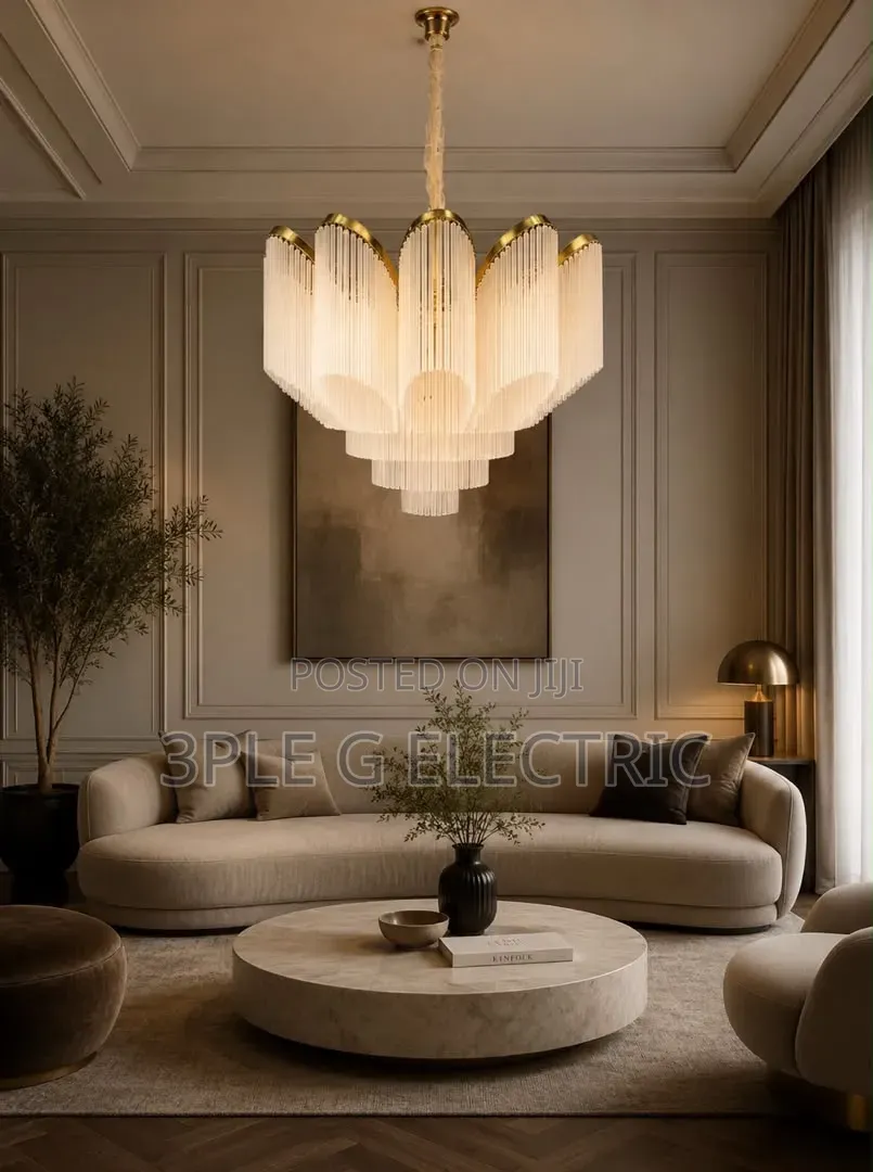 Frosted Glass 
60cm Chanderlier