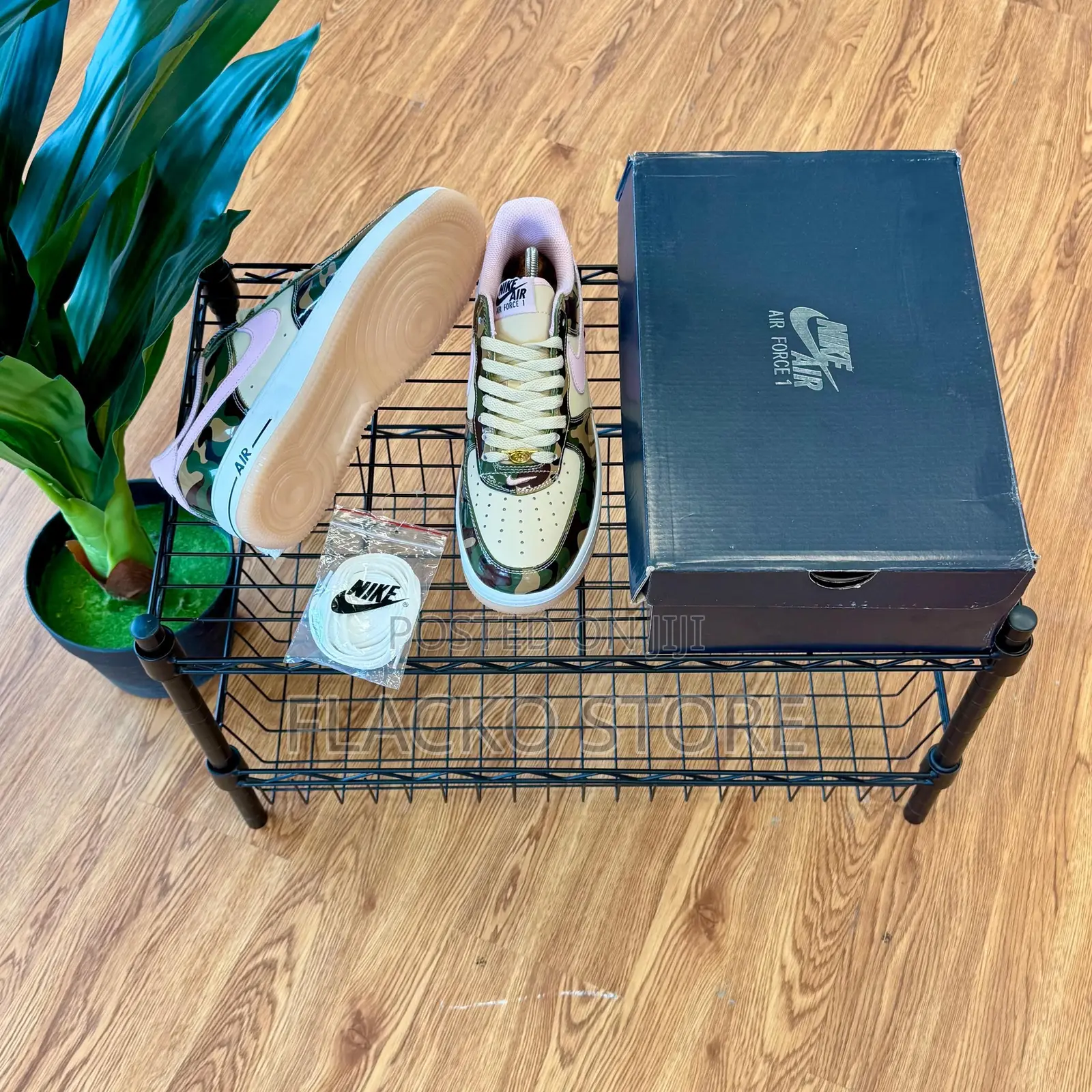 High Quality Nike Air Force 1 Patent Camo Pink Sneakers