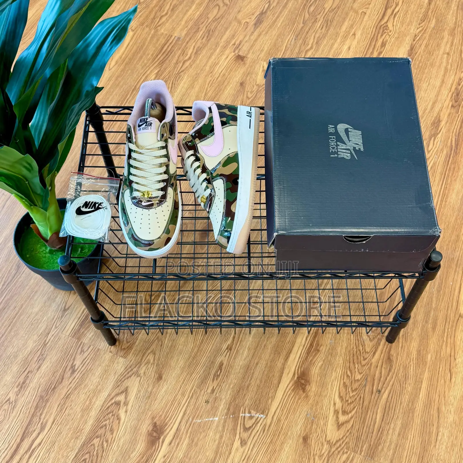 High Quality Nike Air Force 1 Patent Camo Pink Sneakers