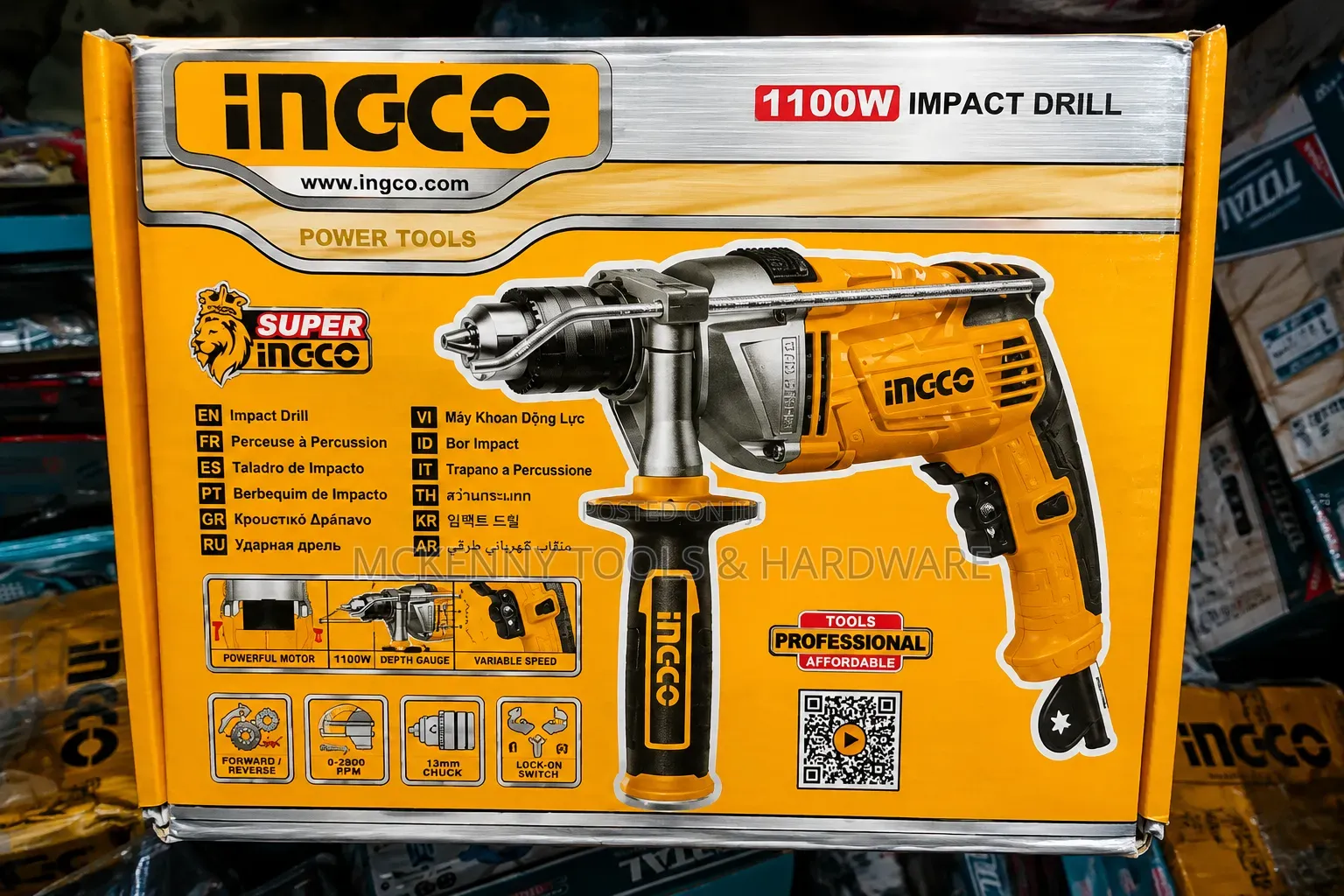 INGCO 1100W Impact Drill 13mm – ID11008 Professional