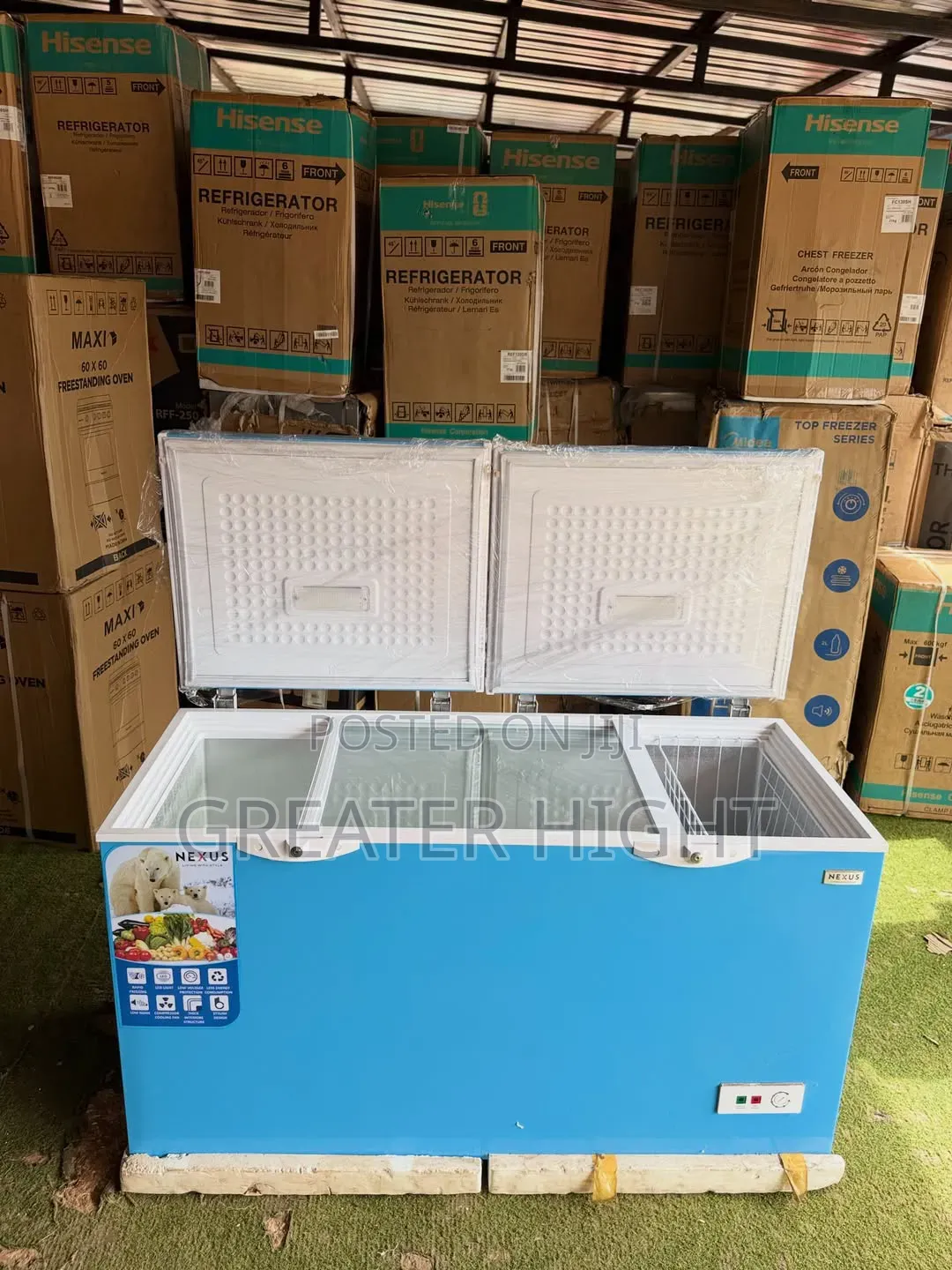 Nexus Double Door Chest Freezer 
Gross Volume: 420l