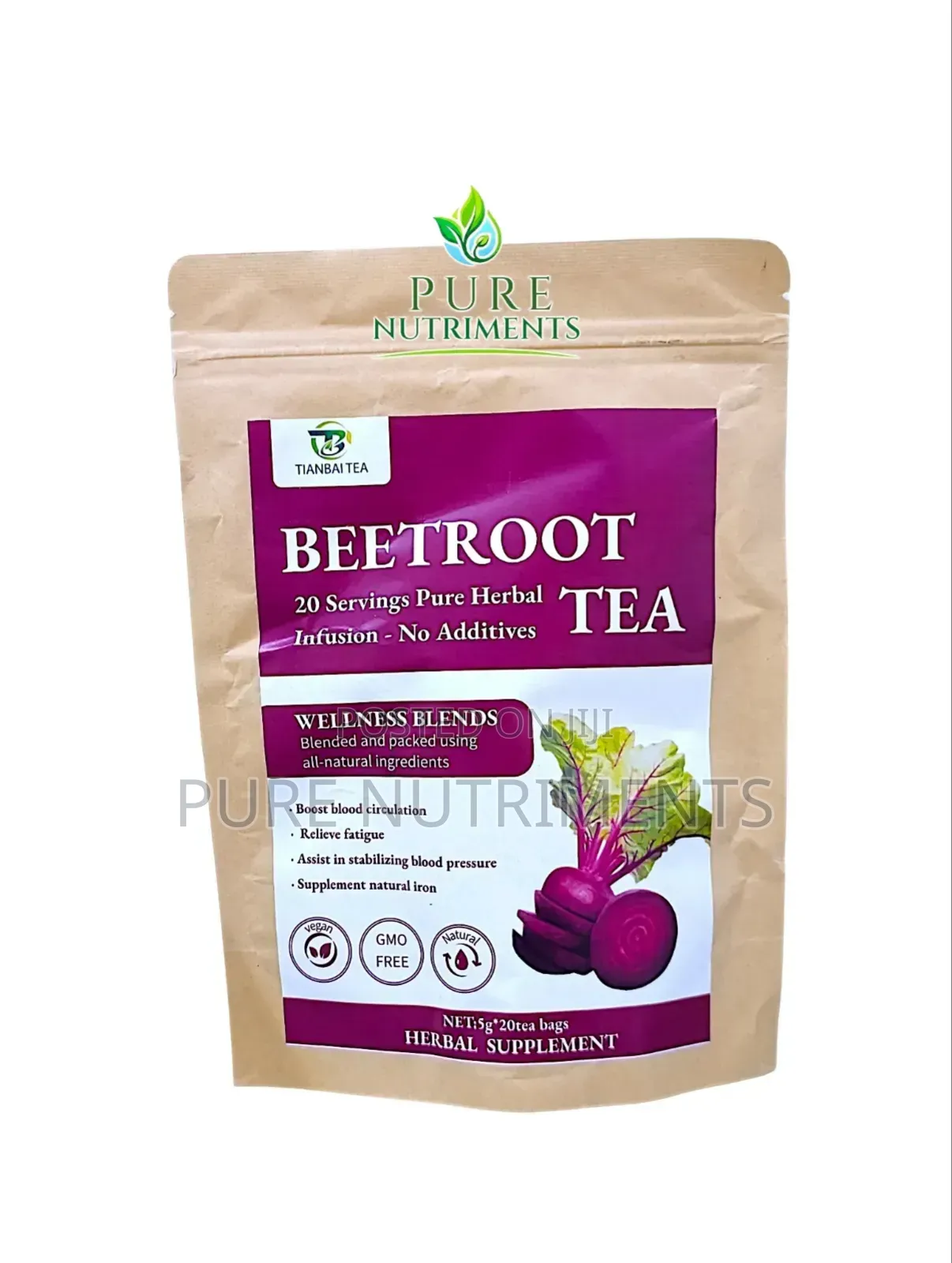 Beetroot Tea 5g 20 Tea Bags_ Blood Pressure Support