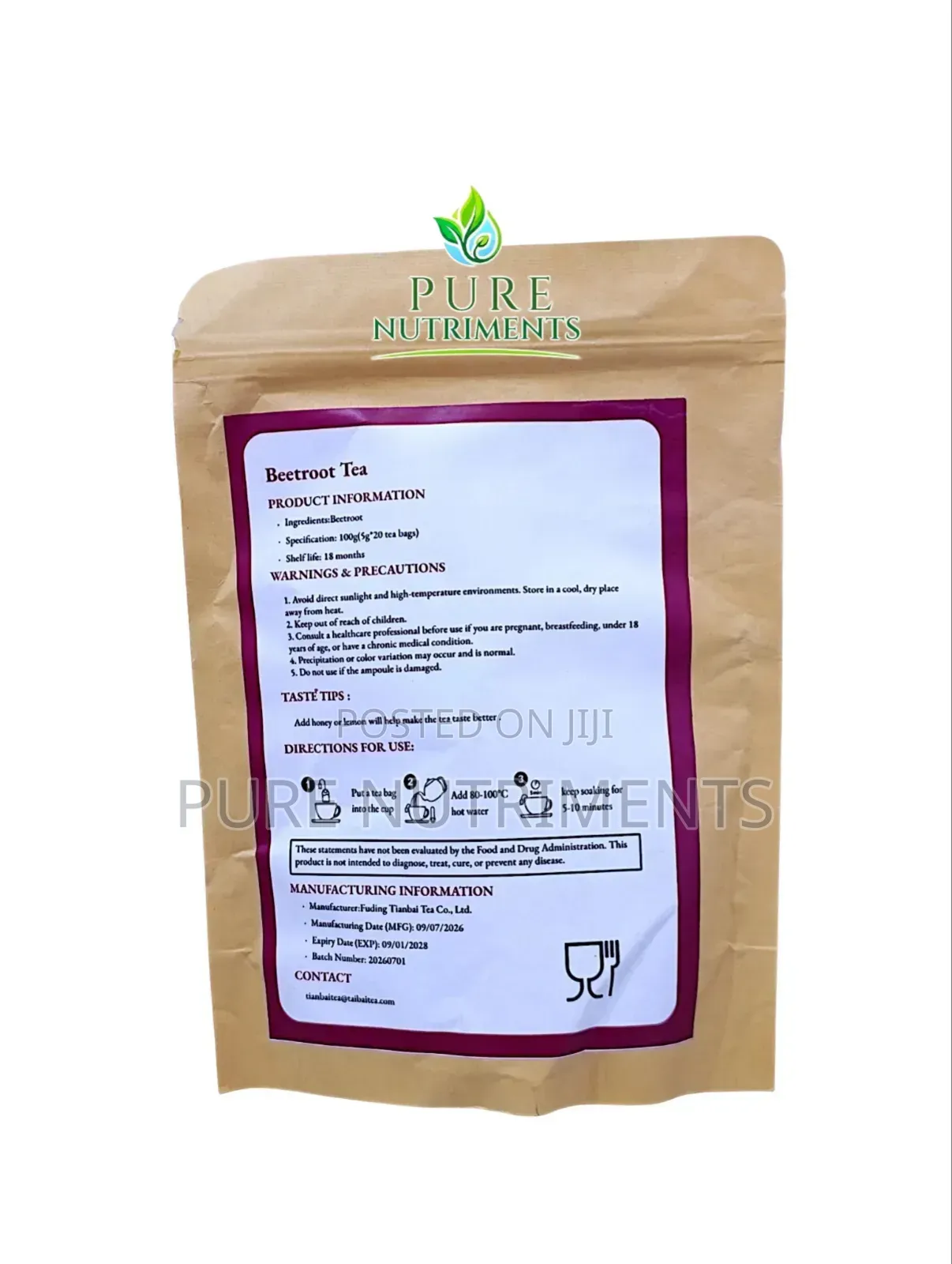 Beetroot Tea 5g 20 Tea Bags_ Blood Pressure Support