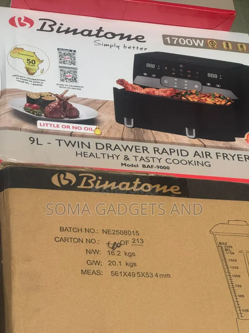 Binatone Air Fryer (9 Litres) Double Door