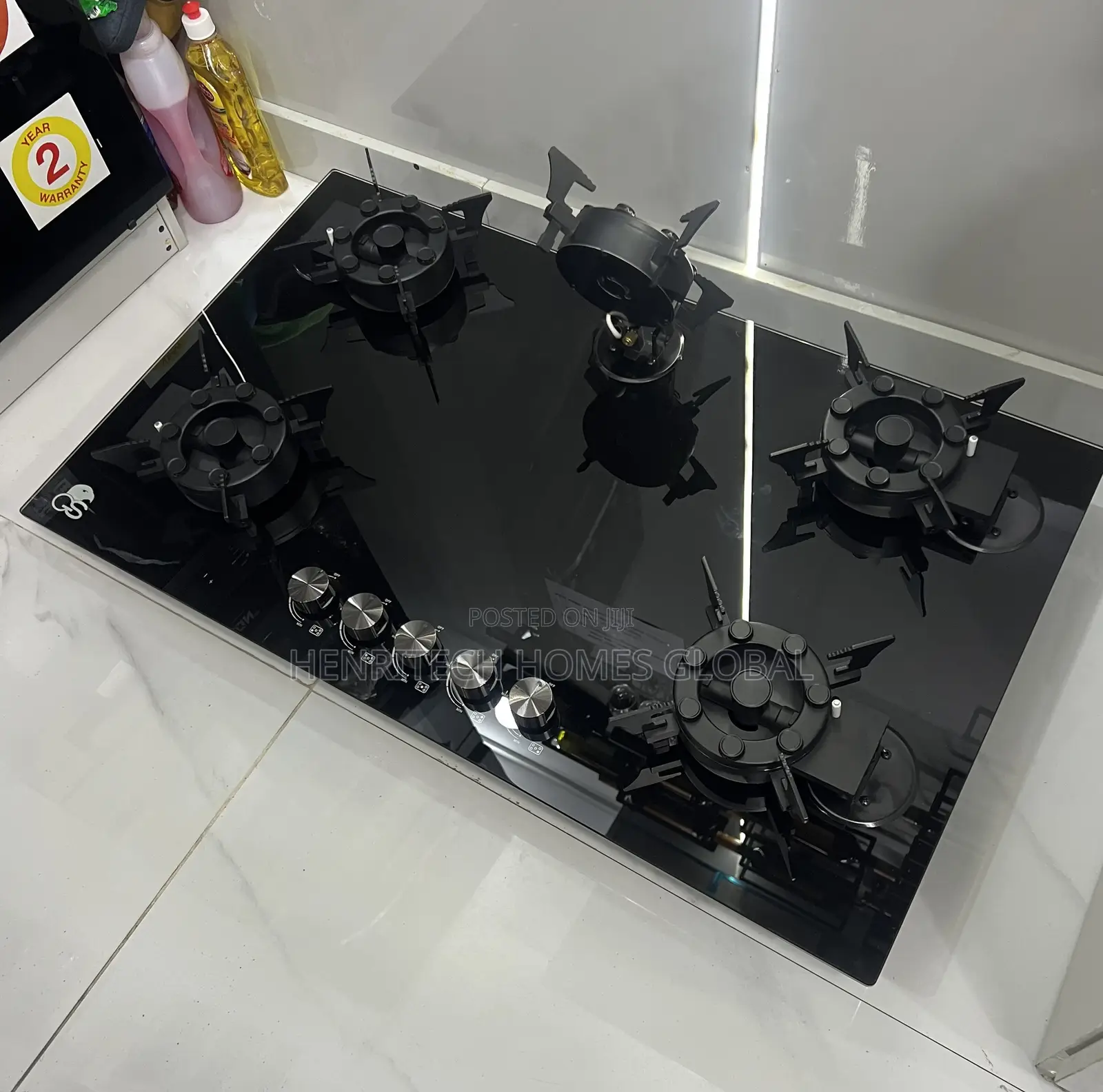 High Quality GS 5-Burner Flip-Up Gas Cooker – Premium Built-in Gas Hob