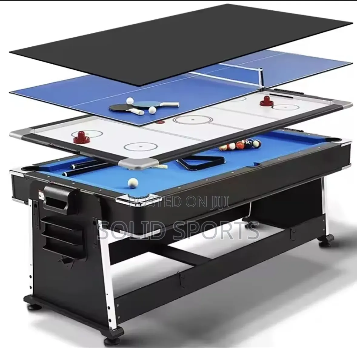 Snooker Table, Tennis, Air Hockey, and Dining 4 in 1