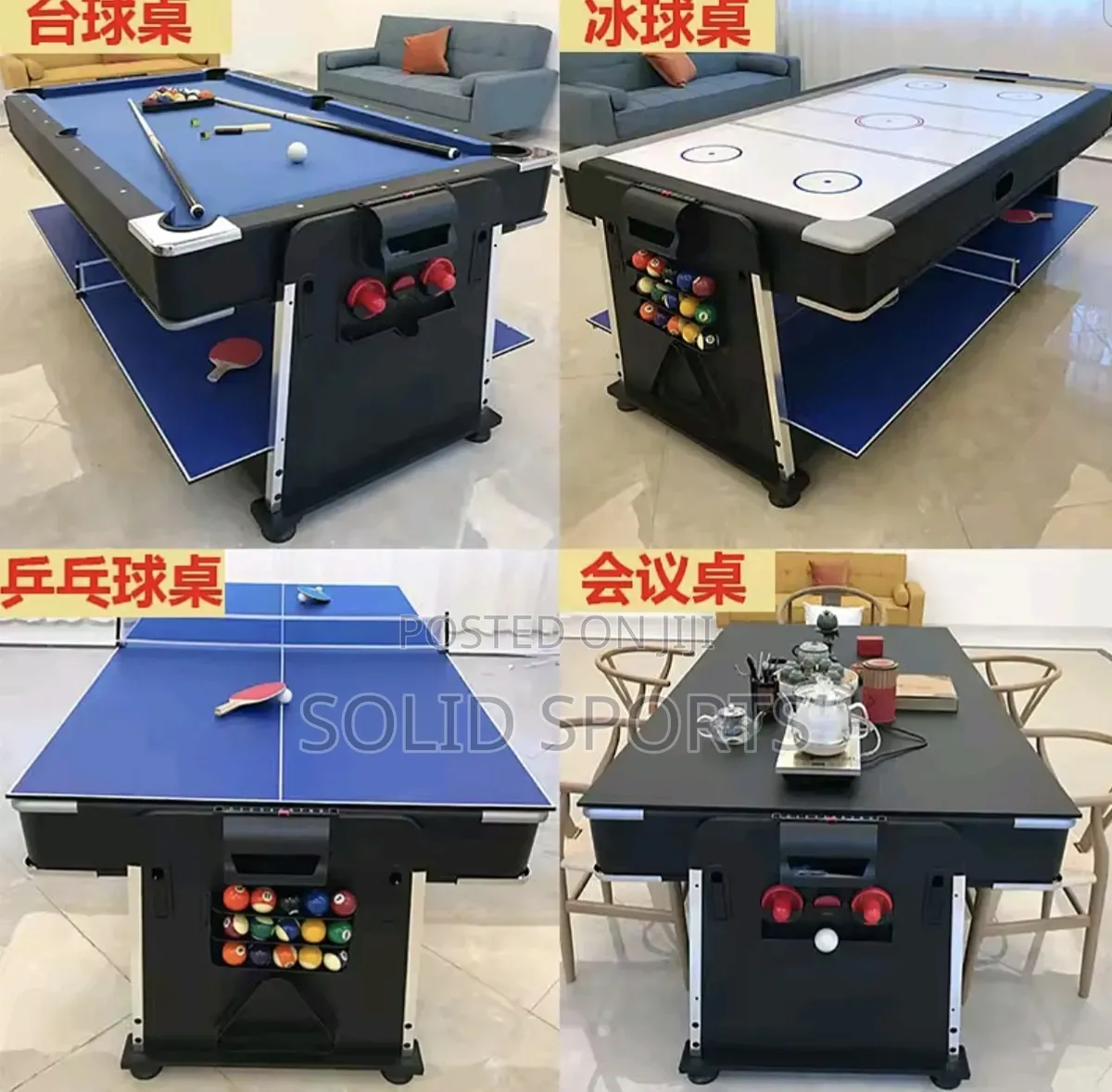 4 IN 1 SNOOKER and Table T
In Stock, Ready to Ship