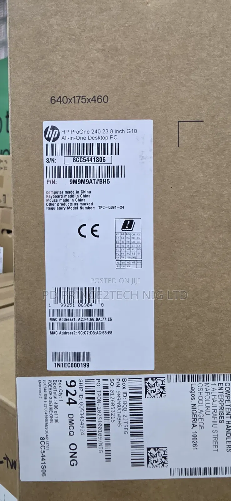 New HP ProOne 240 G10 All-in-One 8GB Intel Core i3 SSD 512GB
