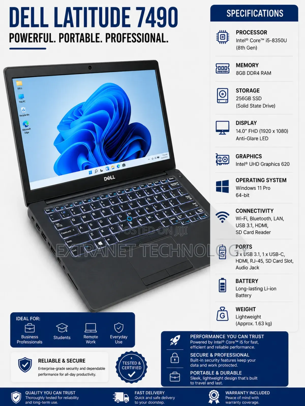 Laptop Dell Latitude 7490 8GB Intel Core i5 SSD 256GB