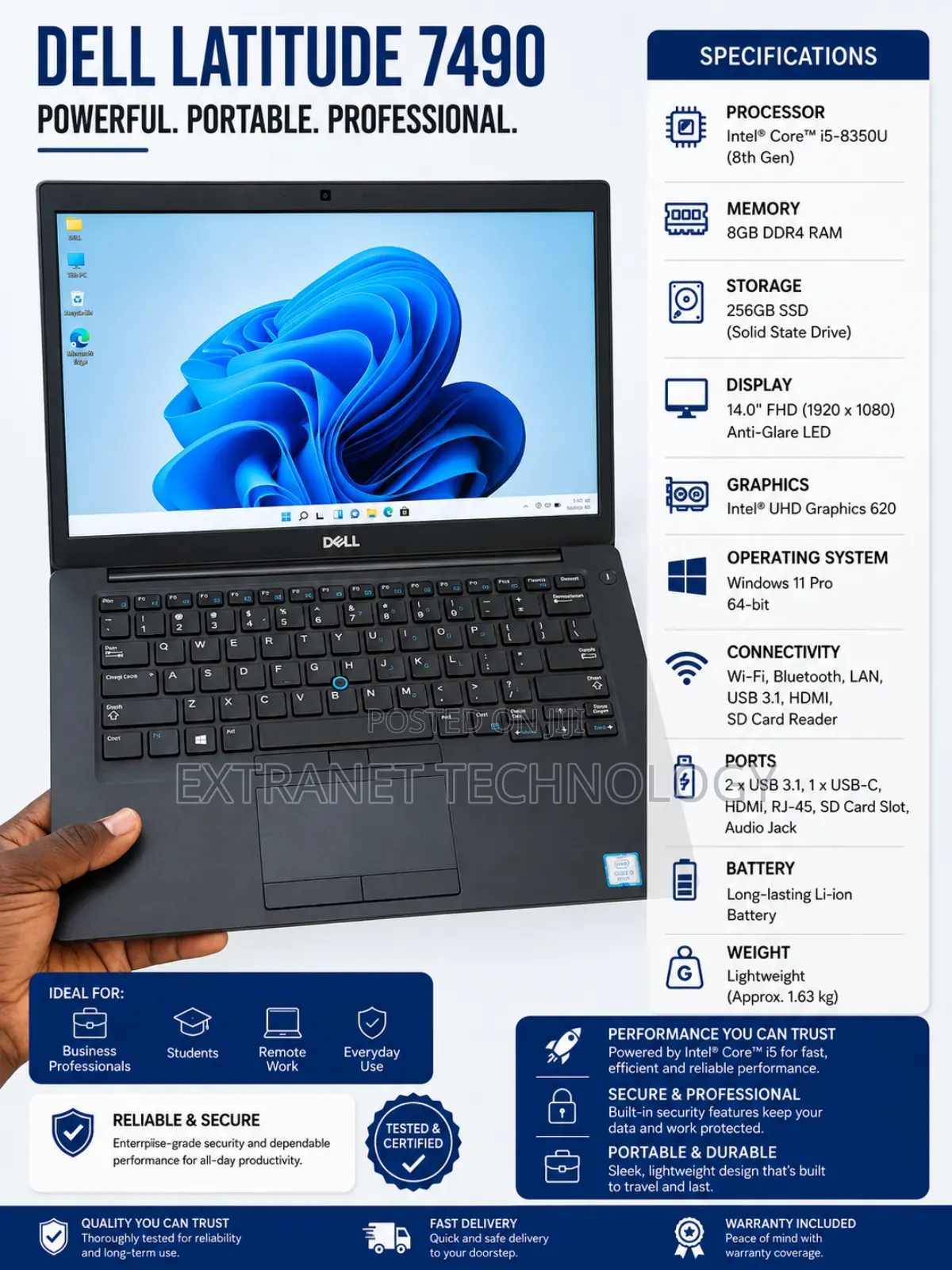 Laptop Dell Latitude 7490 8GB Intel Core i5 SSD 256GB
