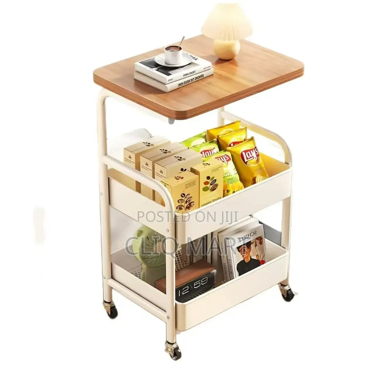 2-Layer Multi-Functional Wooden Top Shelf