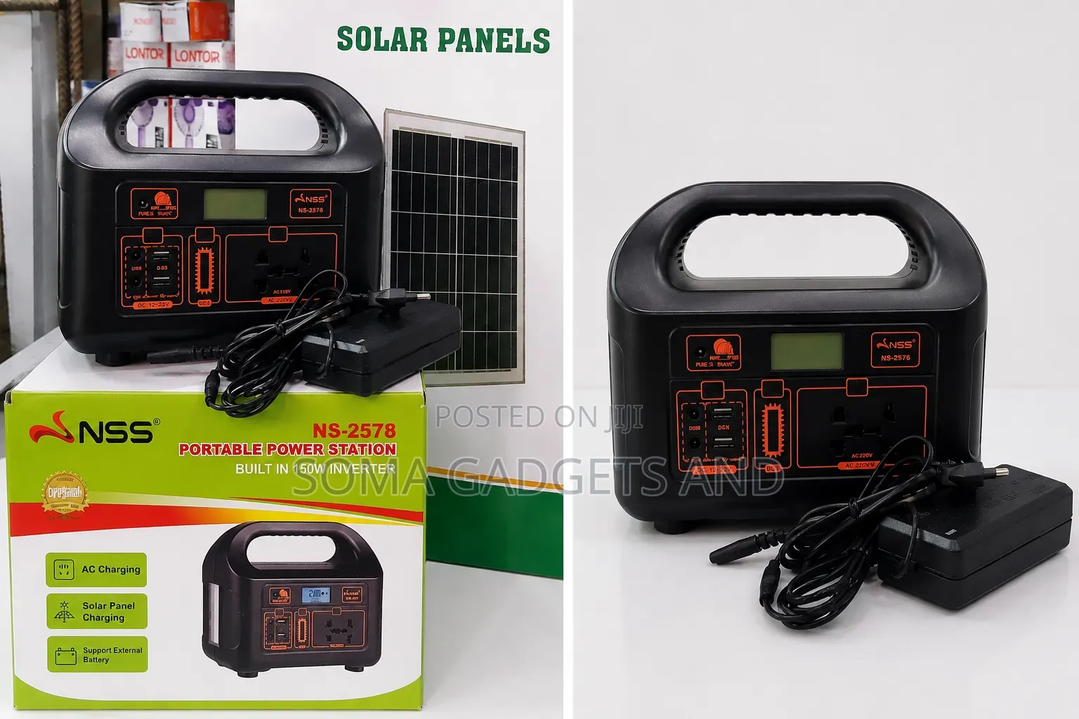 NSS NS-2578 Portable Power Station — Built-in 150W Inverter